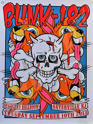 Blink 182 Concert Poster  Metal Sign 9'' x 12''