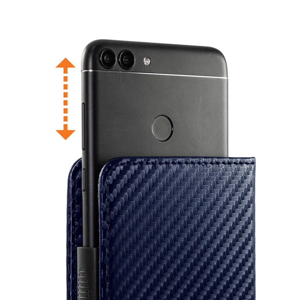 UNIVERSALE Custodia ASUS ZENFONE 3 ZE520KL Z017D Z017DA Z017DB Cover LIBRO STAND - Immagine 3 di 4