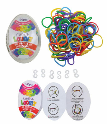 Easter Egg Bracelet Kit ~ 4 Eggs/400pc ~ Makes 24 Colorful Fun Bracelets!