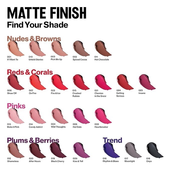 Revlon Super Lustrous Matte Lipstick in 20 Shades 0.15 oz-image