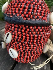 Elegua Orisha-1-Guira Beaded Gourd calabash for Elegua Yoruba Religion Santeria