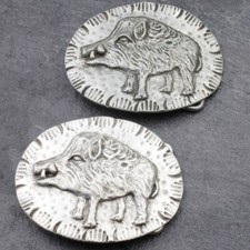 Belt buckle wild boar, costume wild boar buckle for 4 cm belt gs121