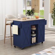 Kitchen Island On Wheels Rolling Kitchen Island Cart with Drop Leaf Countertop
