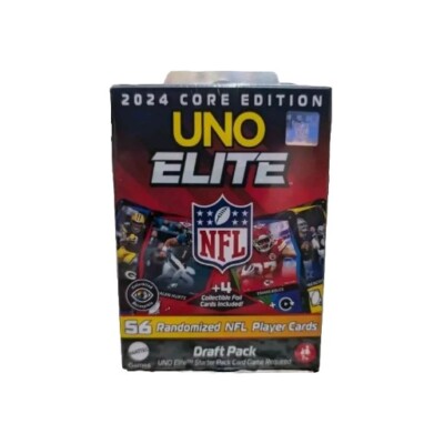 2024 Core Edition Uno Elite NFL Draft Pack Booster Box 56 + Sealed 4 FOIL Cards
