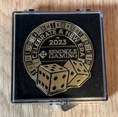 Hard Rock Seminole Gaming Celebrate A New Era Craps Roulette 2023 Pin New