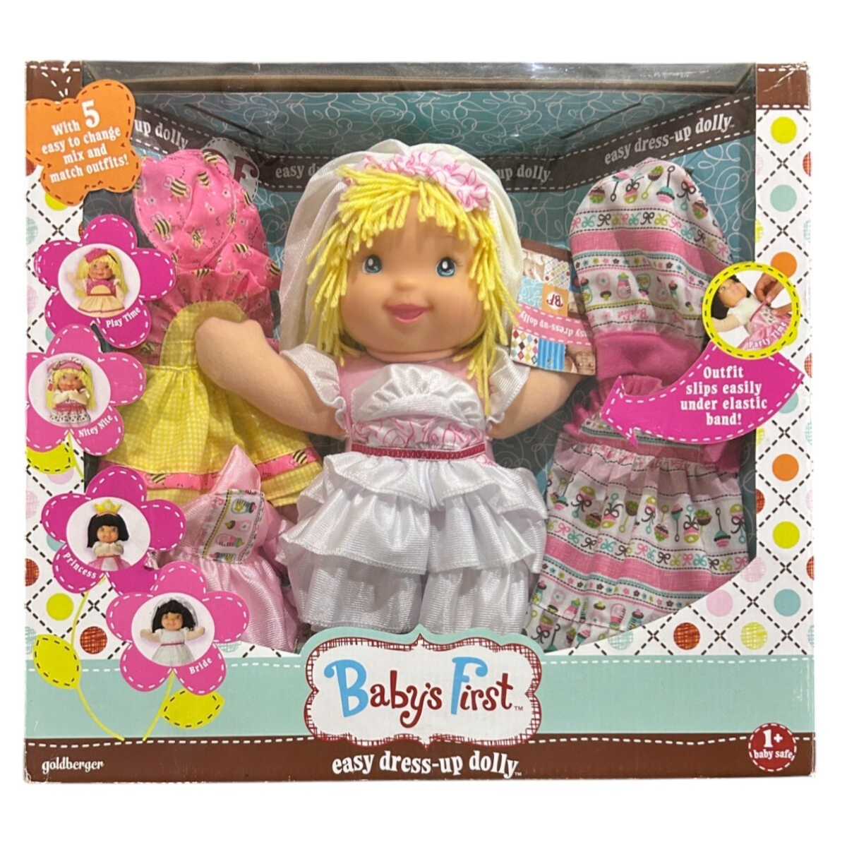 Baby's First easy dress up dolly Goldberger New in Original Box