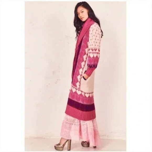 LoveShackFancy NOVA Alpaca Wool Duster Cardigan S… - image 1