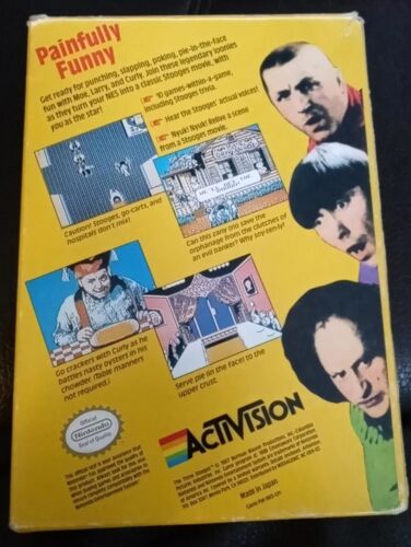 The Three Stooges 1989 NES Nintendo Authentic Working Complete With Box & Manual - Picture 3 of 11
