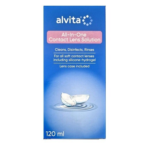 Alvita All-in-One Contact Lens Solution 120ml | Clean & Disinfect - Image 2