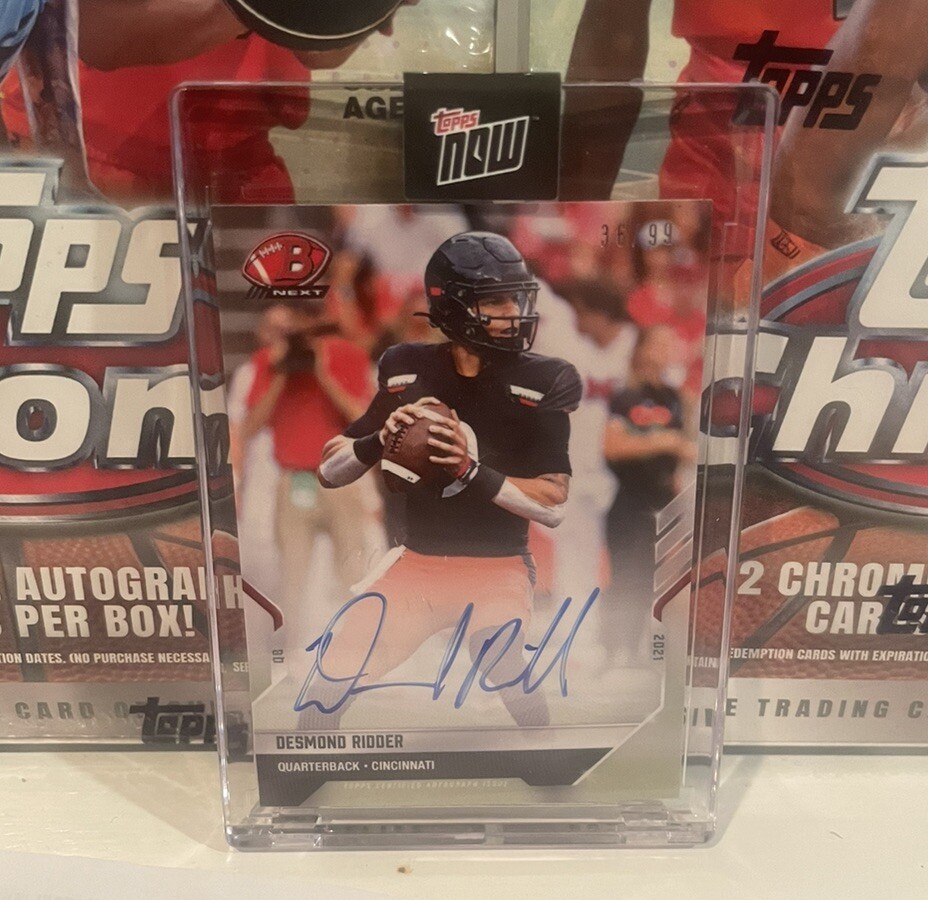 2021 Bowman Next Desmond Ridder Topps NOW Cincinnati #2A /99 Auto