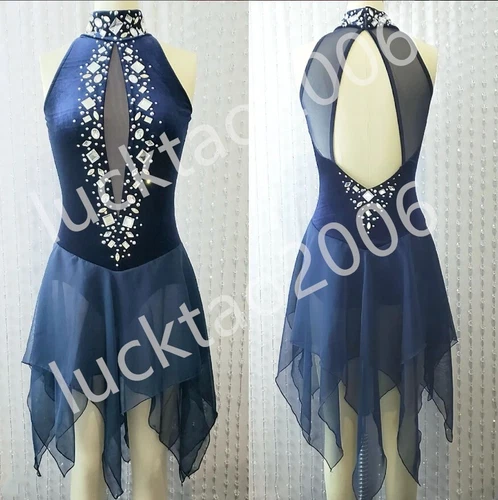 New style Figure Skating Ice Skating Dress Costume Sparkle Best-selling 88071