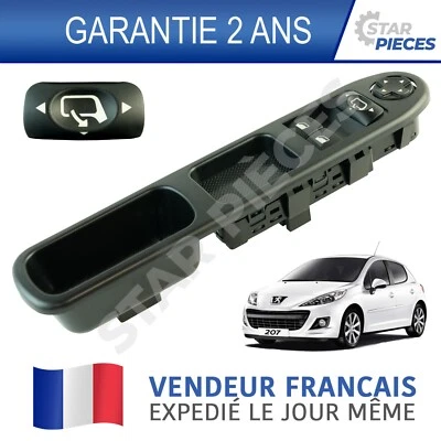 COMMANDE BOUTON LEVE VITRE AVANT GAUCHE PEUGEOT 207 06-14 6554QA 9654859677
