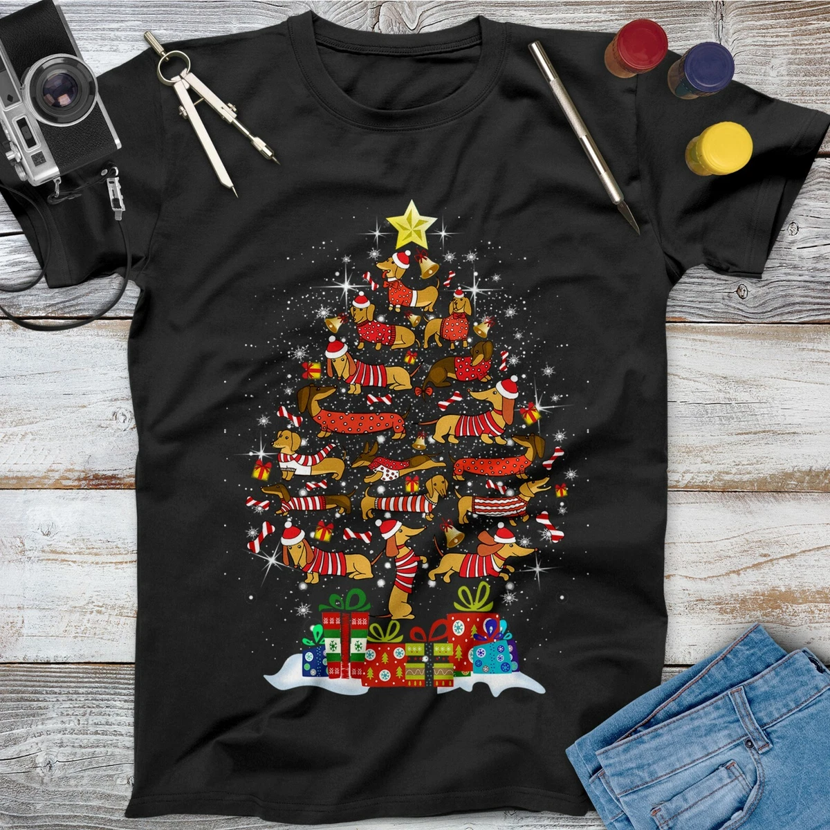 Dachshund Christmas Tree Dog Funny Perfect Gift For Men Women