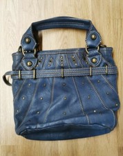 Borsa Coccinelle Pelle Blu Mano E Tracolla