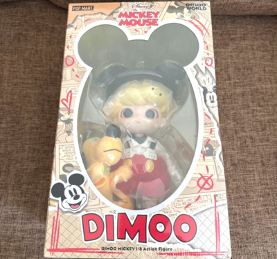 POP MART DIMOO MICKEY 1/8 Action Figure H200mm with Pluto Stuffed