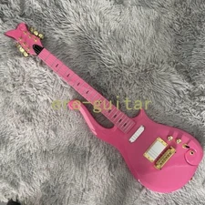 Custom Prince Cloud Pink Electric Guitar Arrows Inlay Gold Hardware Maple Neck