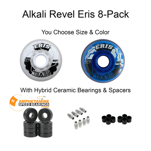 Alkali Rollhockey Rollen Revel Eris 74A + Hybrid Keramiklager Größe wählbar - Bild 1 von 5