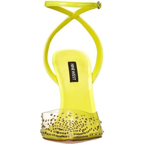 Nine West N7555 Foreva Ankle Strap Women's Pump in Clear/Neon Yellow Size  10 195972888869 | eBay