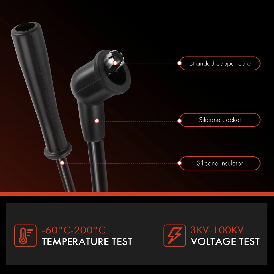 Juego de 5 cables de bujía para camioneta Toyota 1979-1988 Celica Corona Saab 95 96 99 Foto 4 de 4