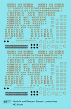K4 HO Scale Decals Norfolk and Western Steam Locomotive Bronze Gold