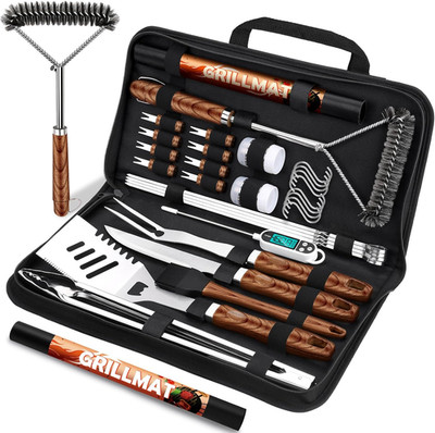 31Pcs BBQ Grill Accessories Gifts for Men Dad, Heavy Duty Grilling Tools Gift Se