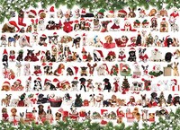 Puzzle (1000 T.) Hunde In Weihnachtsstimmung (Eurographics) Neu/Ovp