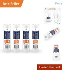 10 Inch Sediment Water Filter Cartridge 1 Micron 4-Pack for Whole House Rever...