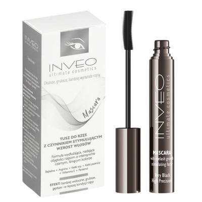 INVEO schwarze Mascara Lashes Wimperntusche verlängernd voluminös pflegend Vegan