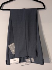 NWT - Michael Kors Pants Monroe Blue/Navy Flat Front Dress Pant Men Size 38 x 30