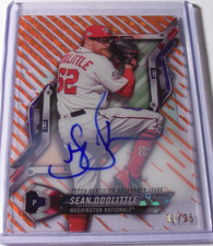 18 Topps High Tek Orange Orbit Diffractor Autograph Sean Doolittle /25 Nationals