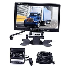 Hikity 7" Backup Camera with Monitor Kit, Waterproof 18 IR LED Night Vision 