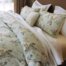 French Country Garden Toile Floral Printed Duvet Quilt Cover Cotton Bedding Set