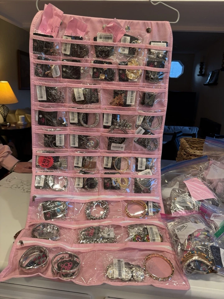 Coleção de joias Paparazzi 580 peças conjunto de joias colar brincos pulseira - Imagem 3 de 4