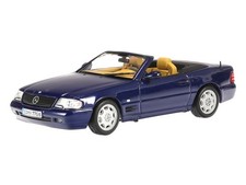 Mercedes Benz R129 SL 500 blue diecast model car Minichamps 1/43