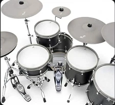 EFNOTE 5X BUNDLE Acoustic Designed Electronic Drum Set Black Oak Wrap