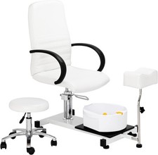 Pedicure Chair with Stool  Bubble Massage Foot Bath 31.4"D x 19.8"W x 51"H New