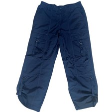 Aeropostale Convertible Cargo Pant Womens Medium Black Paratrooper Y2K Baggy