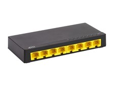 Monoprice 8-Port 10/100/1000Mbps Gigabit Ethernet Unmanaged Switch Network Hub