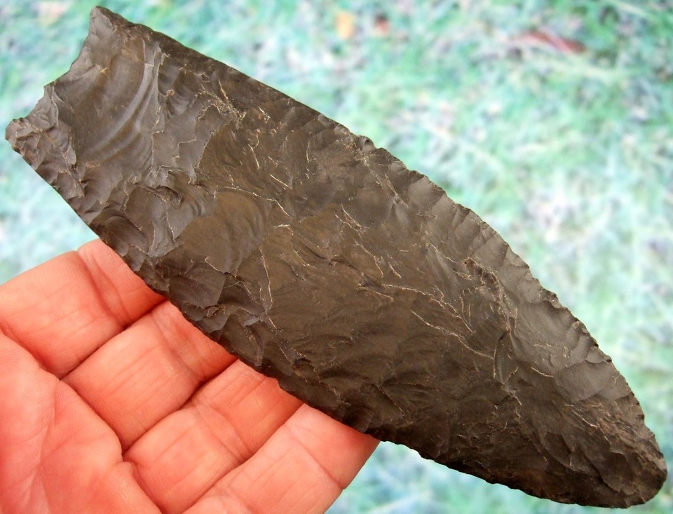 Large Super Fine 6 1/16 inch Tennessee Dark Dover Clovis Point wt COA ...