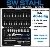 "Sw-Stahl 07748L 48 Tlg SteckschlüSselsatz 1/4\" Knarre SteckschlüSsel Ratsche"