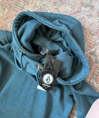 Volcom Tower Pullover Hoodie - Women's XS Storm Blue NWT Sweatshirt - Picture 2 of 8