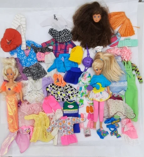 Barbie SKIPPER 1980's Mixed Lot of Dolls & Clothes Vintage
