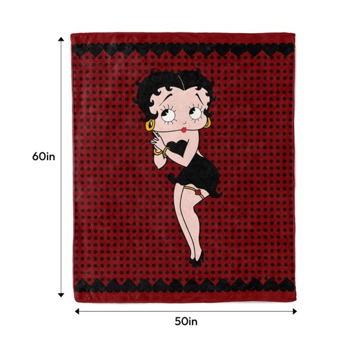 Betty Boop Throw Blanket 30x40 50x60 60x80in Fleece Blankets For Bed Couch Sofa - Picture 19 of 19