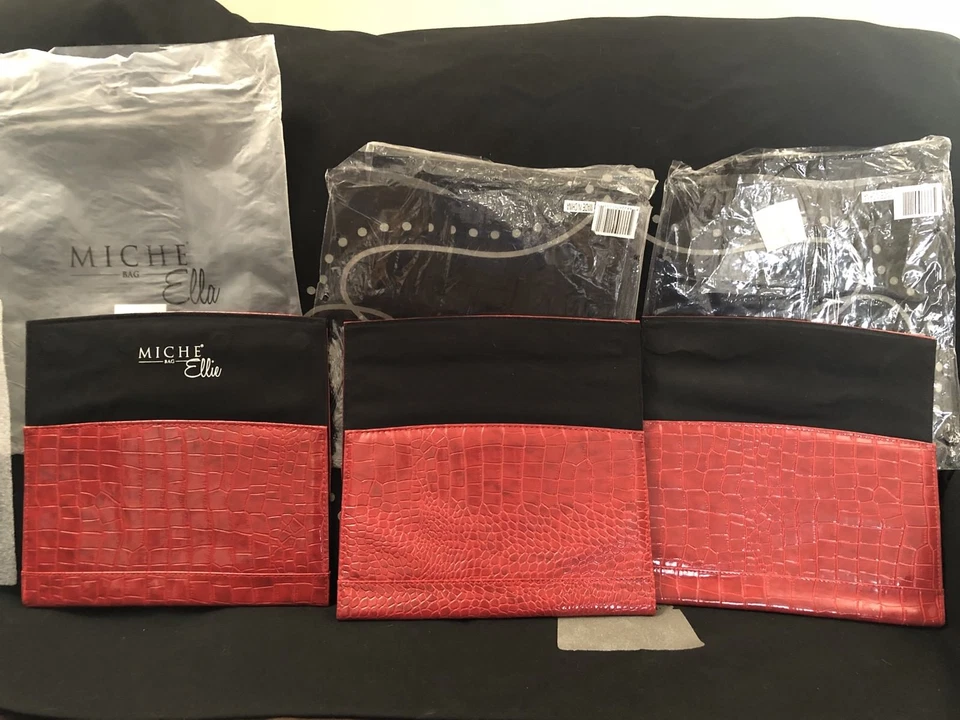 Auténtico Miche~NUEVO~CÁSCARA~Rojo Ellie~Cáscara CLÁSICA~Lote de 3 pulgadas Foto 2 de 4