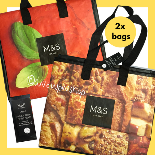 M&S Shopping Bags Large AntiBac Insulated Food Chill Cool Tote Shopper