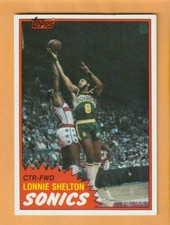 Lonnie Shelton Seattle Supersonics 1981-82 Topps #W86 Oregon State Beavers