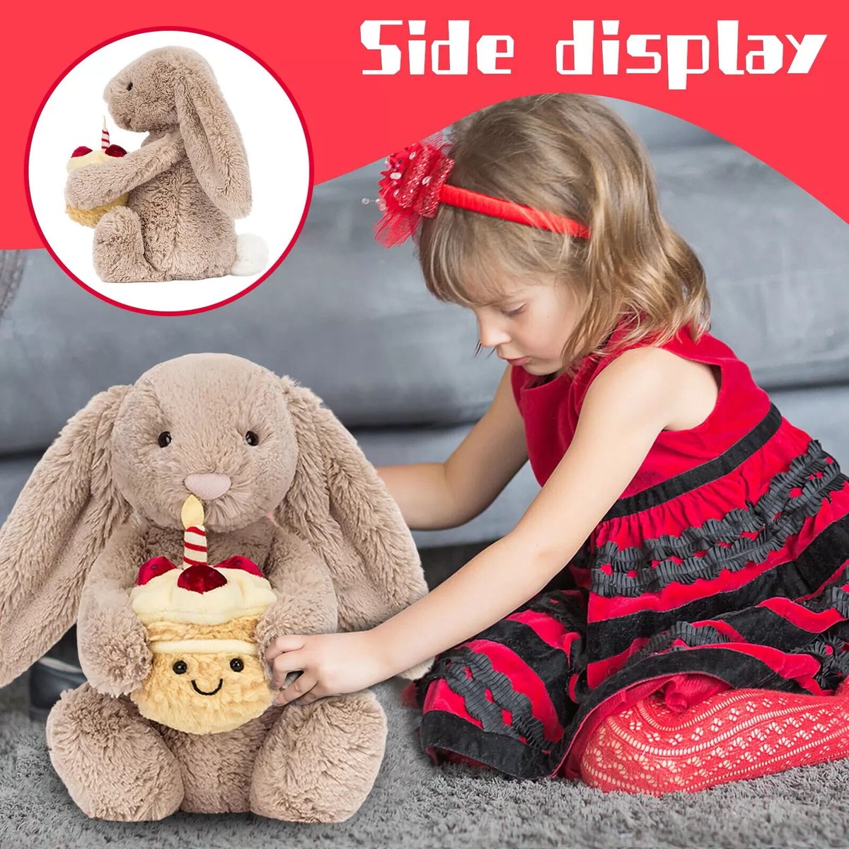 ジェリーキャット Bashful Beige Bunny ‘Birthday’ Bashful Beige Bunny 'Birthday' - Official Jellycat