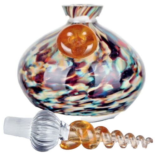 TWIN BROTHERS Art Glass Studio Parfum Duft Flakon Bunt Mundgeblasen Neu - Bild 2 von 3