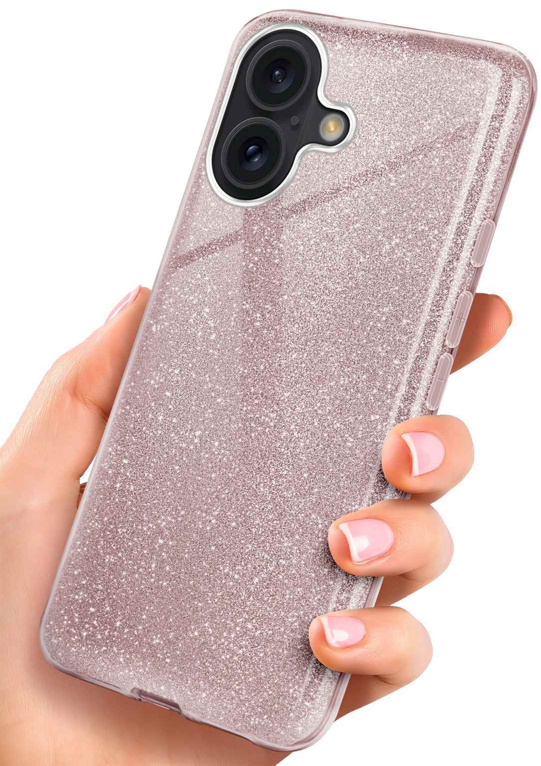 Блеск для рукоделия для Apple iPhone 16 с блестящими стразами Silikon NEU HD Glitter