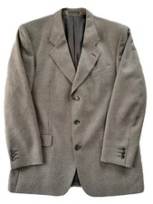 Vintage Yves Saint Laurent Menswear Wool Herringbone Men s Suit Blazer Size: 46R